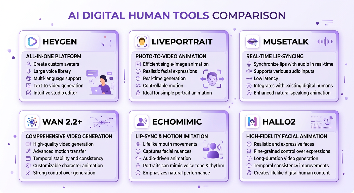 AI 数字人工具对比
